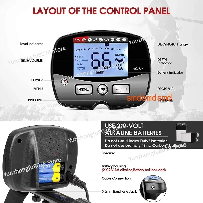 High precision GC-1071 metal detector security inspection machine underground treasure hunting metal detection machine