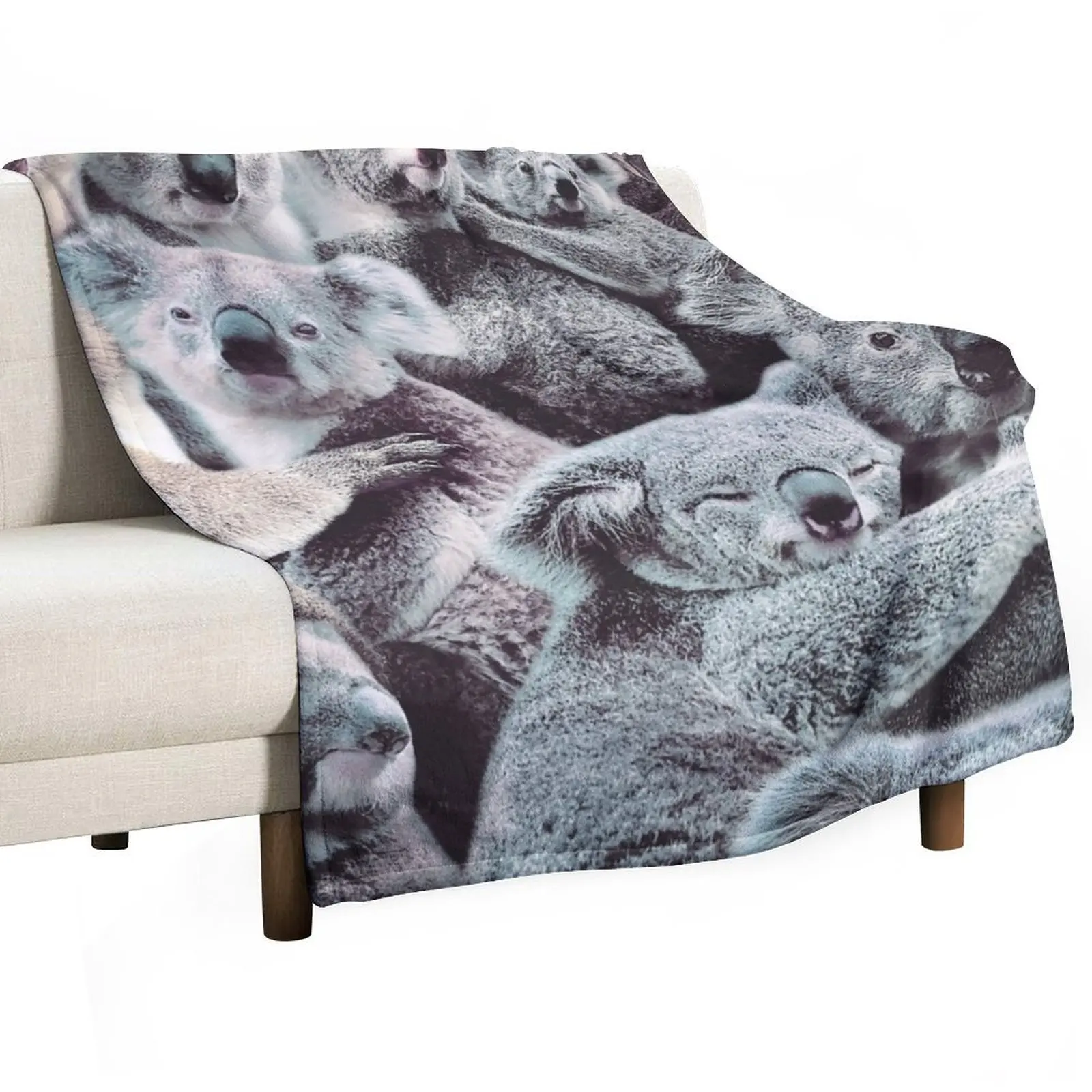 Koalas Throw Blanket Travel Picnic Loose Designers Soft Beds Custom Blankets