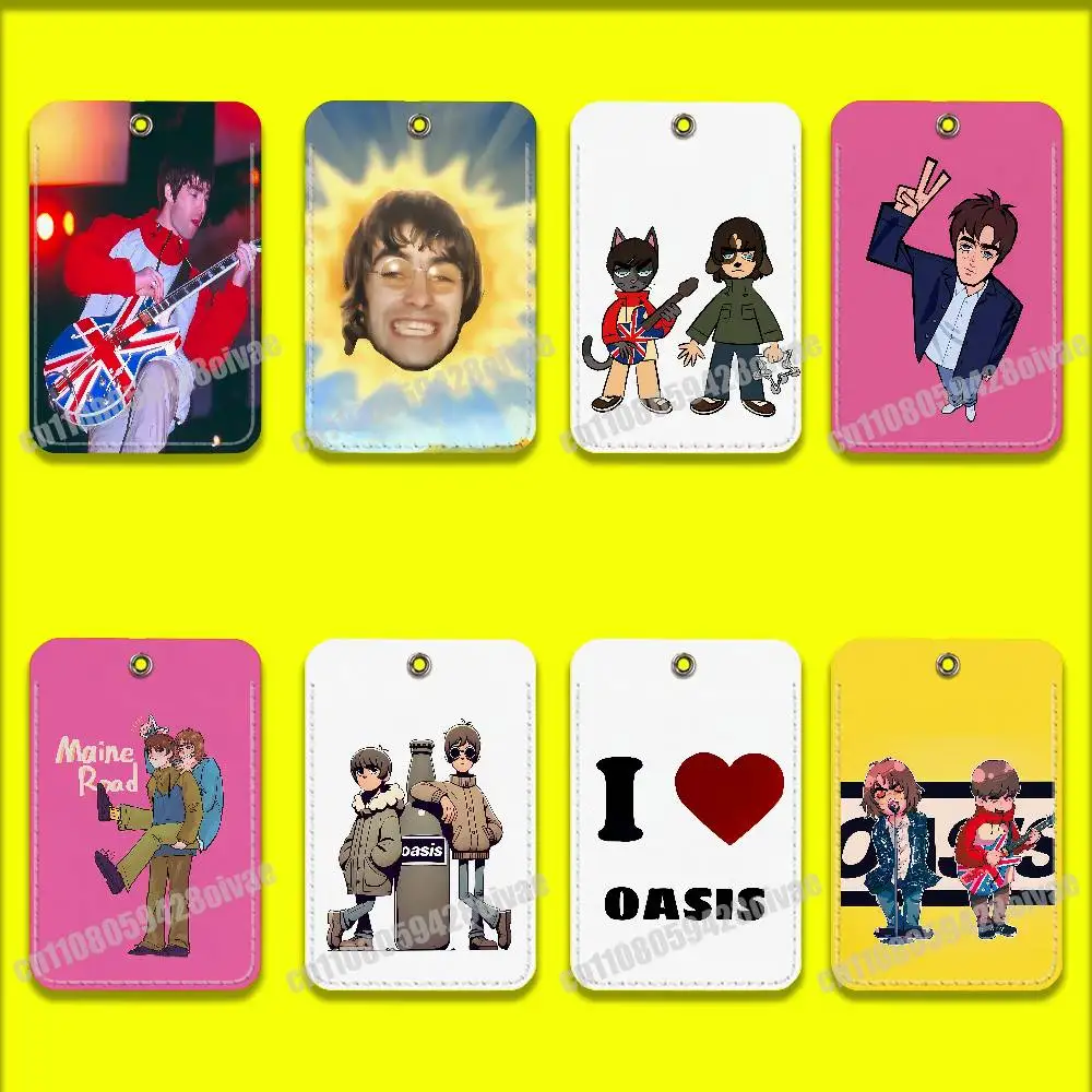 L-Liam Gallagher O-Oasis Definitivamente Talvez para clipes de identificação Banco de crédito Suporte para cartão de campus Capa Decoração Chaveiro de couro PU