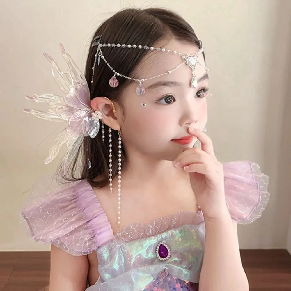 Fashion Butterfly Elf Fairy Earrings Mermaid Non-piercing Ear Clamp Elegant Tassels Ear Clips
