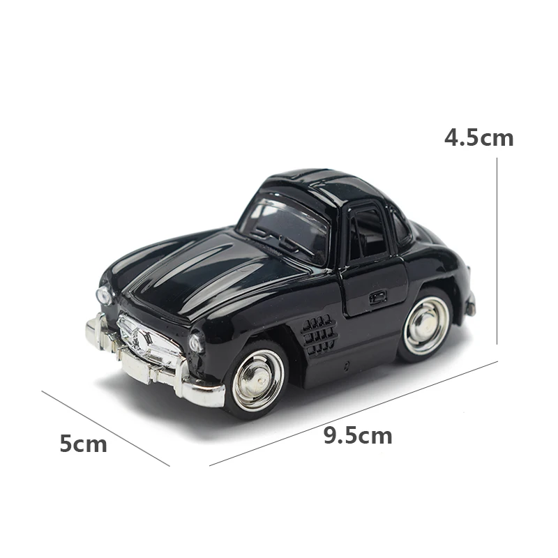 1:43 Alloy Diecast Cartoon MINI BEETLE Vintage Car Model Classic PullBack Car Miniature Vehicle Replica For Collection Gift Kids