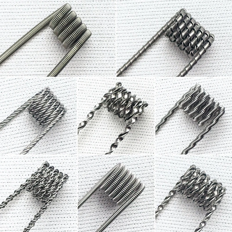 PIRATE COIL 48Pcs A1 Tool Prebuilt Premade Coils Clapton Quad Tiger Hive Alien Fused Clapton Mix Twisted Coil For RDA RBA Atomiz