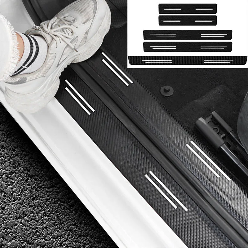 

Car Carbon Door Sill Plate Protector Stickers For Dacia Logan Mcv 2 Duster Sandero Spring Stepway Lodgy Dokker Pads Accessories
