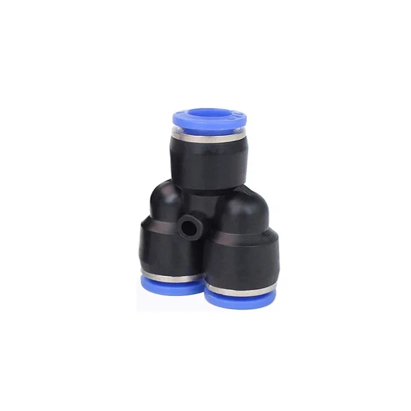 50/100/500 Pcs PY Three-Way Quick Connector PY 4mm-12mm Plastic Pneumatic Connector Fitting Quick Push For Air Connecting Joint