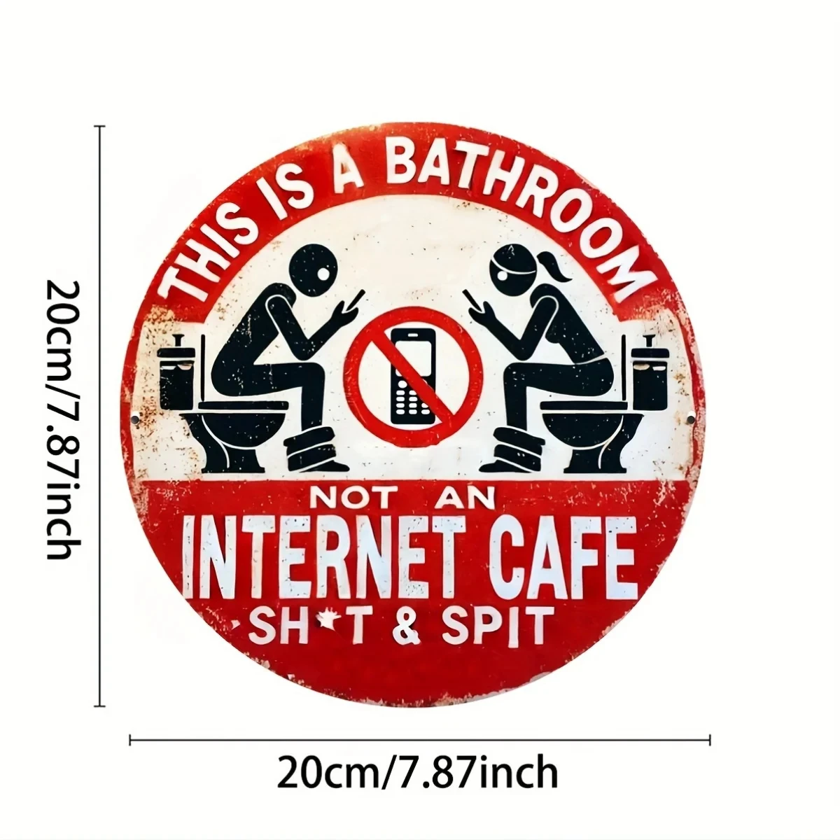 1 Piece, 8x8inch (20X 20cm), Country-Style Aluminum Foil Engraved Sign, 