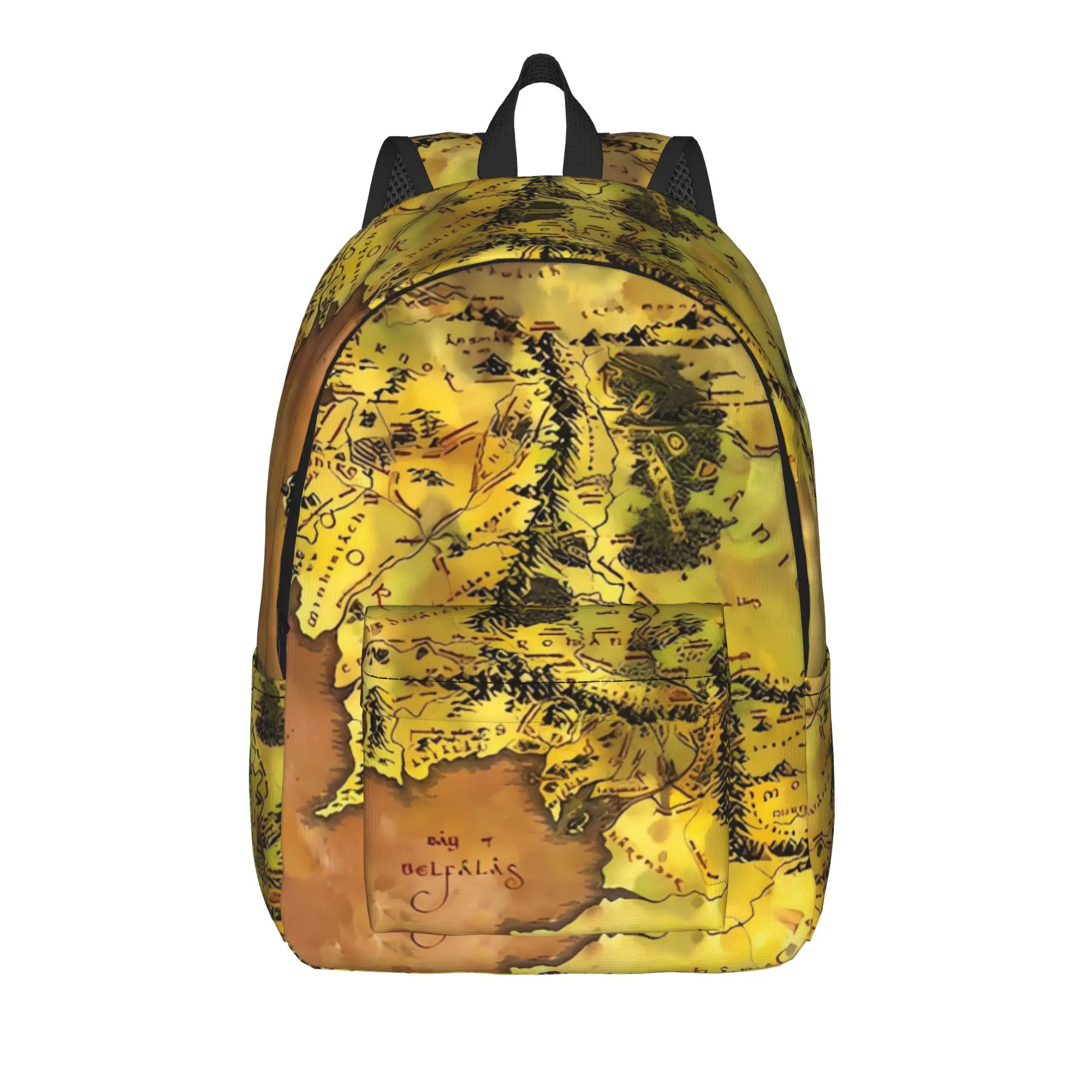 L-Lords Of The R-Rings Map Tolkien Books Literature Middle Earth Backpack  Workout Backpacks Boy Girl High School Bags Rucksack