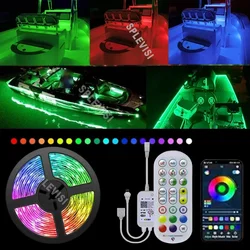 LED Boat Light Kit Marine Pontoon Lights,Under Gunwale Light RGB Color Changing Led Lights Support APP / Music Sync Control