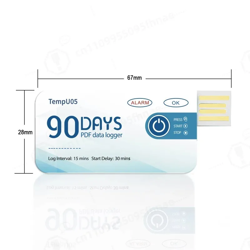 05 Temperature Data Logger 90‑Day Working Period, Single‑Use Recorder for Fruit Transportation Logistics