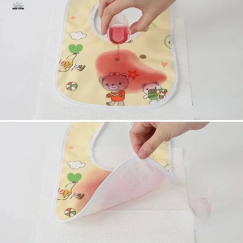 1 Pcs Inant 0-3 Years Old Crystal Velvet U-shaped Waterproof Snap Lip Towel Infant Eating Bibs Burp Cloths for Kids Baby Stuff