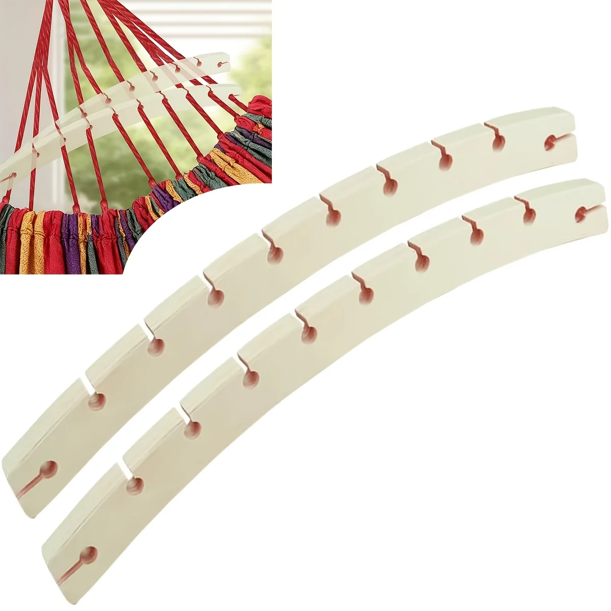 2Pcs Detachable Wooden Hammock Spreader Bars Lightweight Sturdy Anti-Tip Replacement Bars for Camping Garden Backyard Hammock