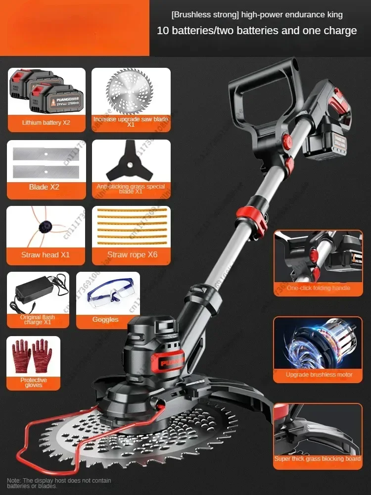 Portable Electric Lawn Mower with Lithium Battery for Home Use and Farming Grass Trimming