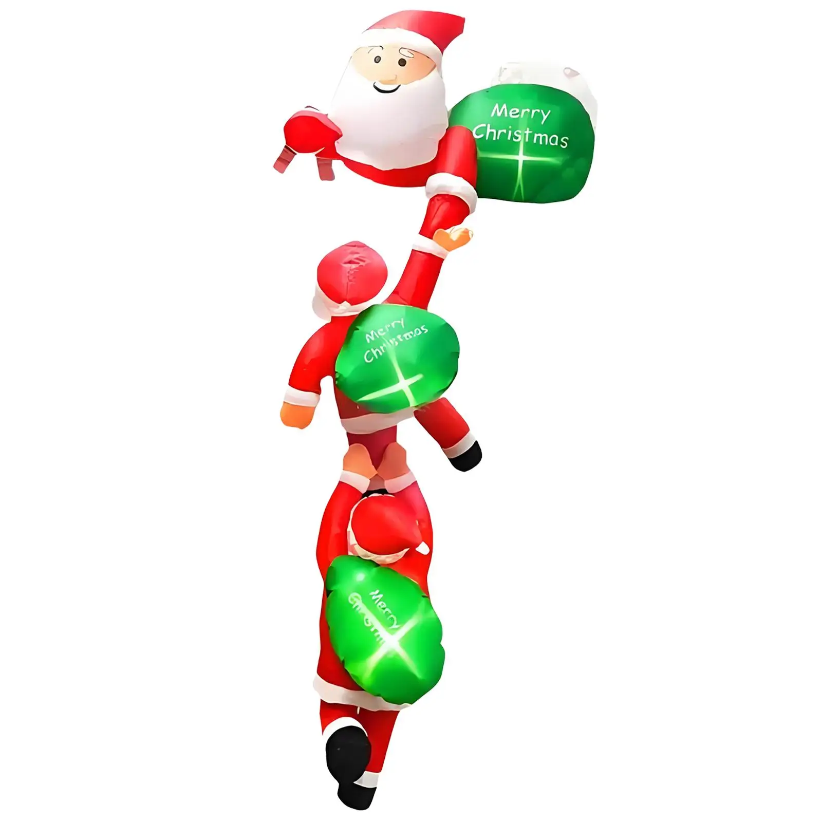 Christmas Inflatable Climbing Santa Claus Funny Luminous Toy Festival Layout