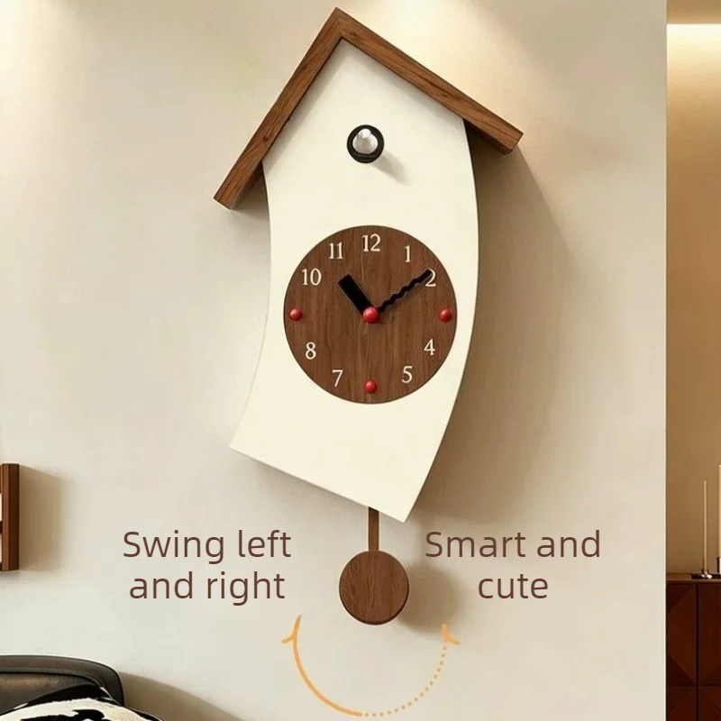 Creative Cuckoo Clock Living Room Decoration Pendulum Clocks Cute Silent Movement Wall Clock Automatic Time Alarm Clocks