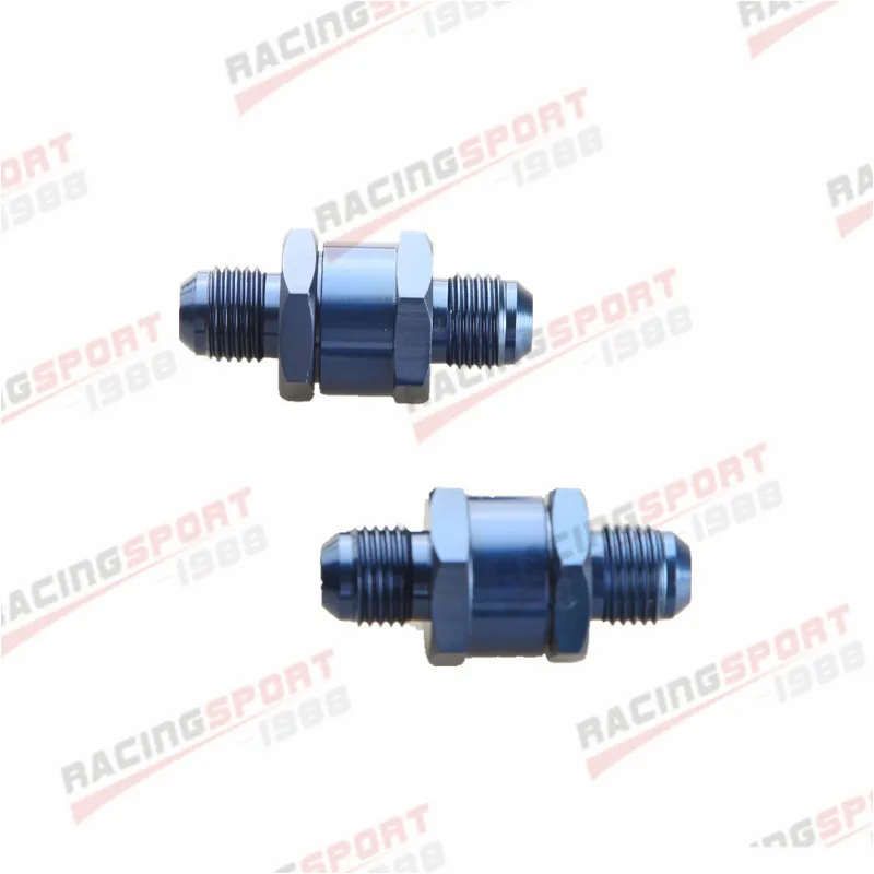 2PCS AN3 /AN4 /AN6 Fuel Non Return One Way Check Valve Petrol Diesel Aluminum Black,Blue, Red,Silver,Golden,Purple
