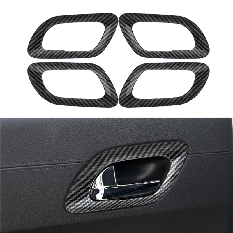 4pcs/set ABS Chrome Trim Interior Handle Cover Decoration For Peugeot 3008 2009 -2015 car Accessories