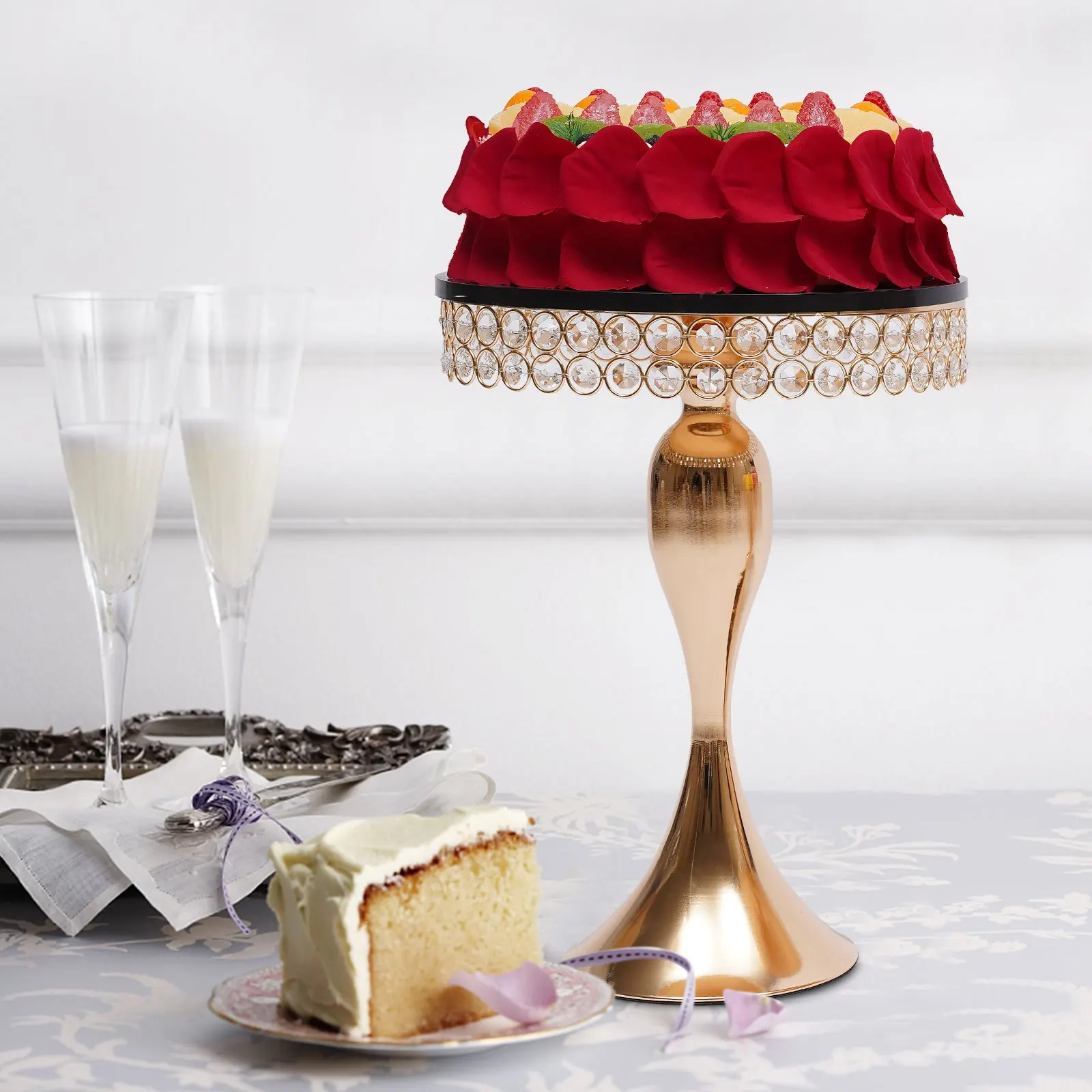 

3-Piece Iron Cake Stand Set Mermaid-shaped Base Stable Load-bearing Excellent Display For Home Party Afternoon Tea