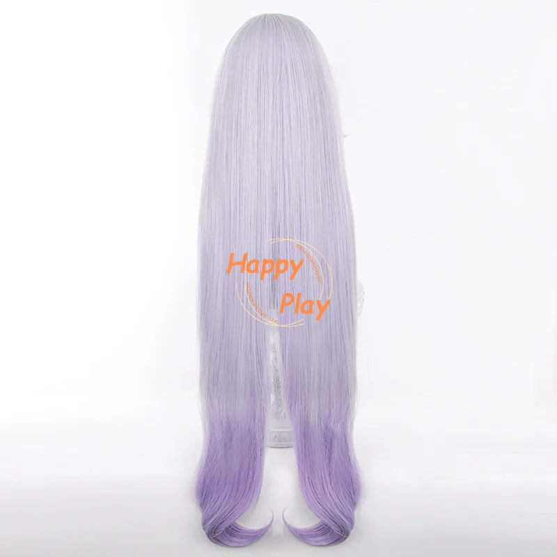 Synthetic Hair Honkai Star Rail Black Swan Cosplay Wig 95cm Long Purple Gradient Heat Resistant Wigs Halloween Party Accessory