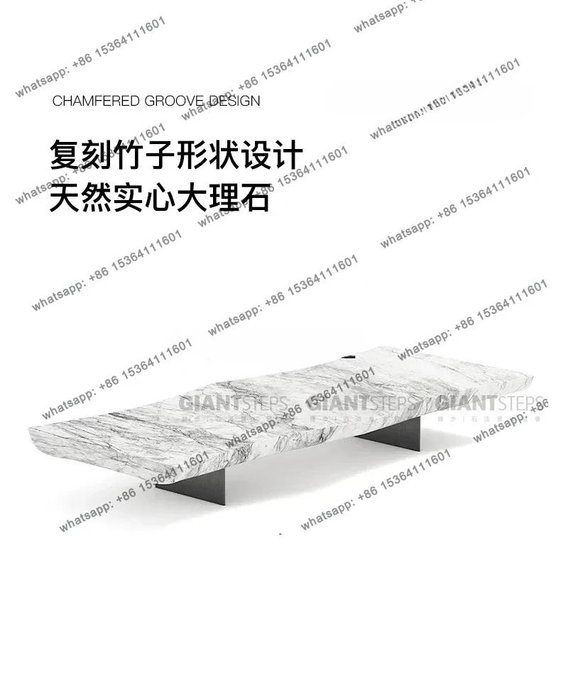 Lichte Luxe Minimalische Natuurlijk Marmeren Salontafel Grote En Kleine Appartet نوع Woonkamer Glazen Creatives #4