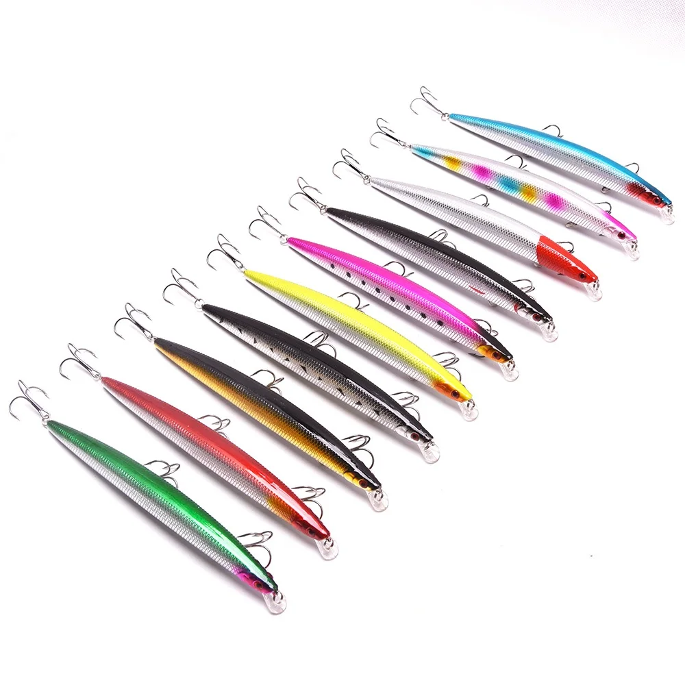 10pcs Fake Bait Hard Minnow Crankbait Fishing Lures Set Of Wobbler For Pike Trolling Fishing Tackle 18cm 24g Artificial Bait Kit