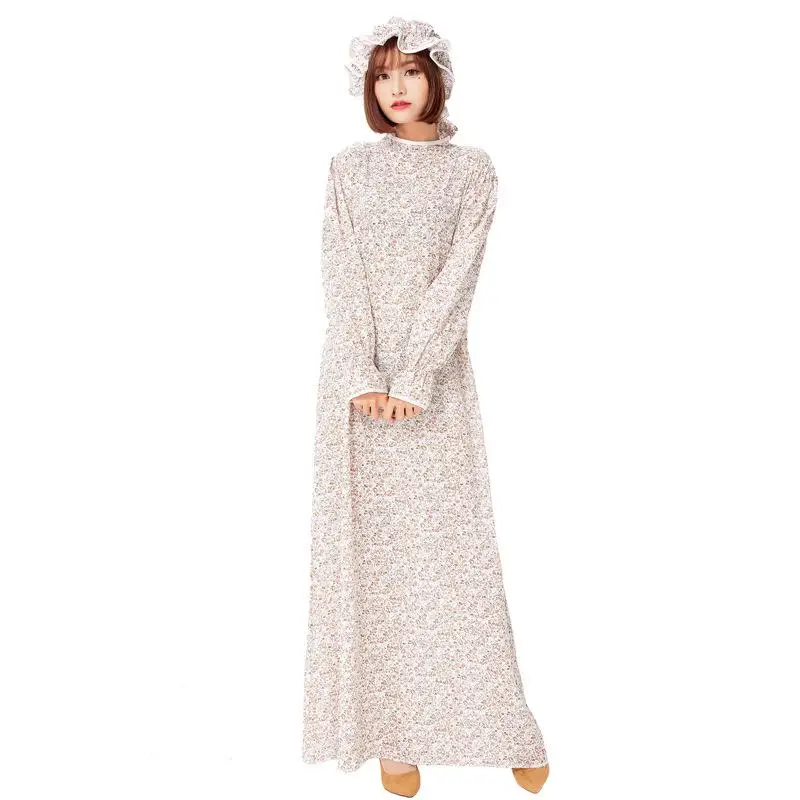 

Костюм для выступления на Хэллоуин, средневековый костюм цвета хаки с цветочным принтом в сельской местности, маленькая красная шапочка, наряд волка и матери