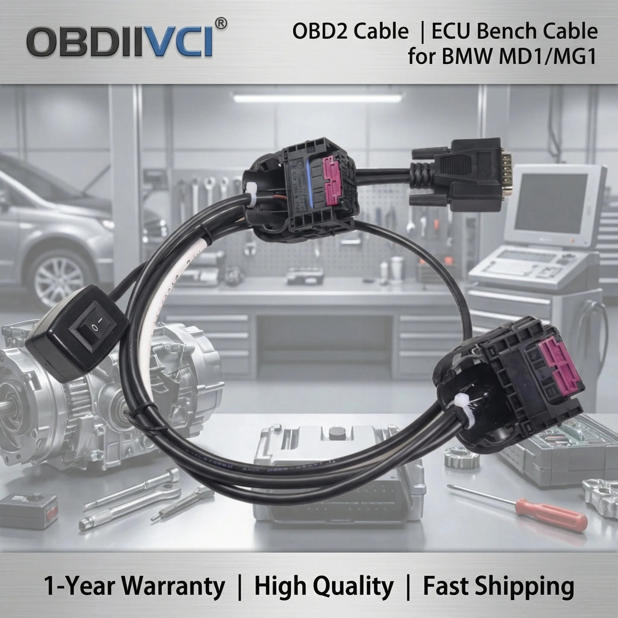 New Cable For BMW MD1/MG1 Adapter Cable To Connect ECU Bench Cable Diagnostic Tool For Bosch MD1CS001/003/024/201 MD1CP002/032