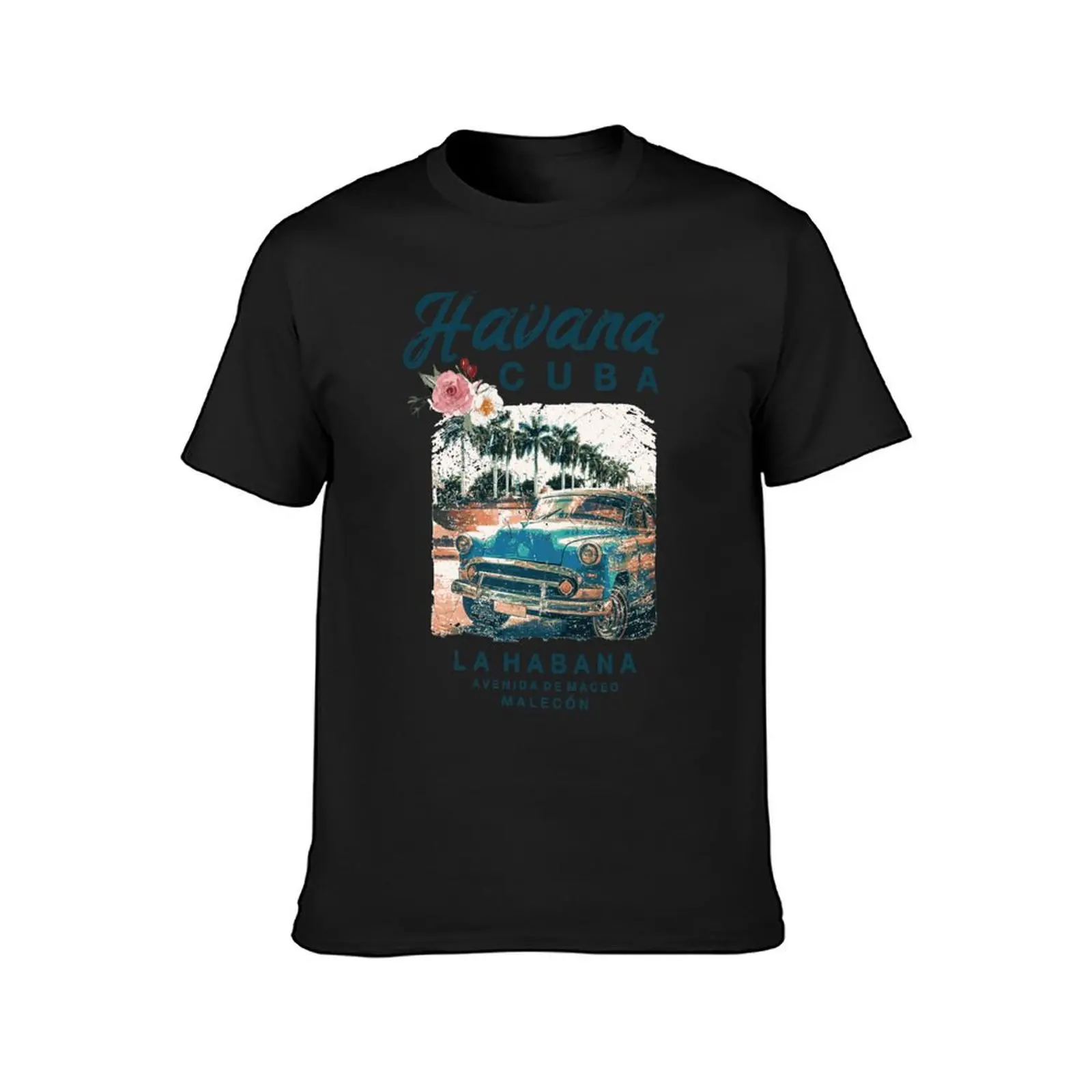 CUBA Havana Classic Car La Habana Vintage Cuban T-Shirt korean fashion anime tees plus size tops mens white t shirts