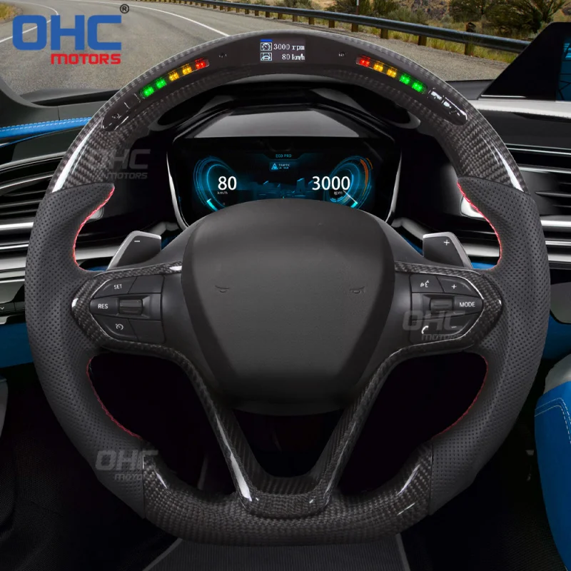 For BMW i8 Factory direct sales: Carbon fiber smart car steering wheel , sports car modification, upgraded paddle shifters