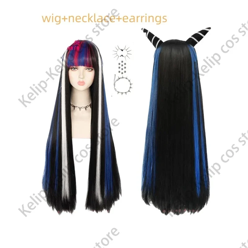 Anime Game Danganronpa 2: Goodbye Despair Steam Mioda Ibuki Cosplay Costume Wig JK School Uniform Woman Sexy Party Suit