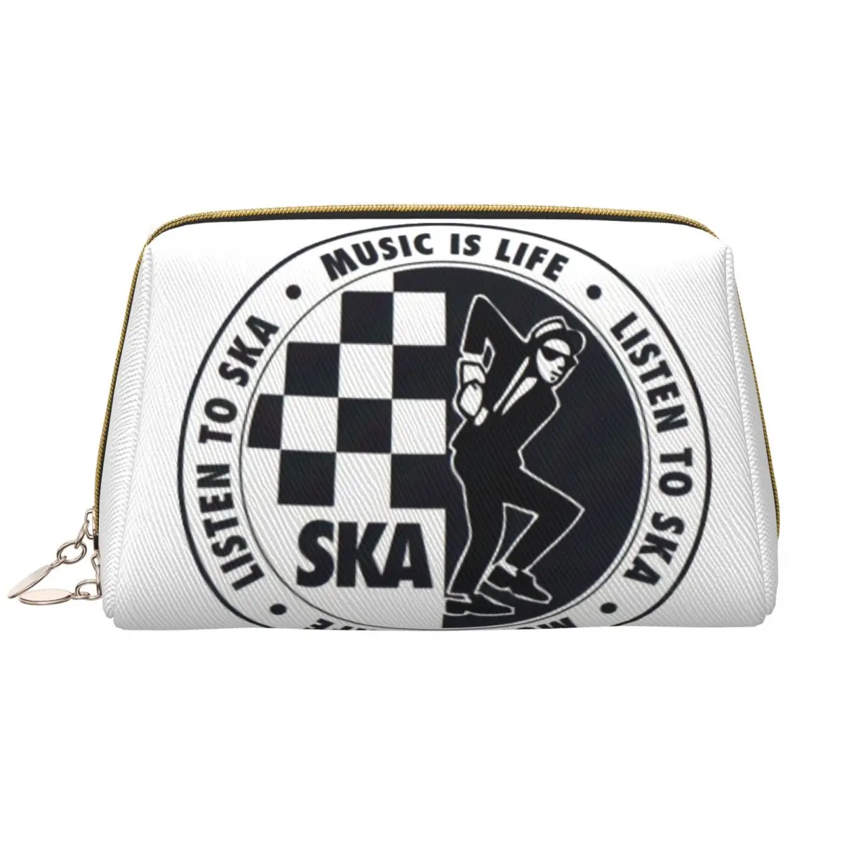 Custom Latin American Pop Ska Toiletry Bag for Women Reggae Music Makeup Cosmetic Organizer Lady Beauty Storage Dopp Kit Case