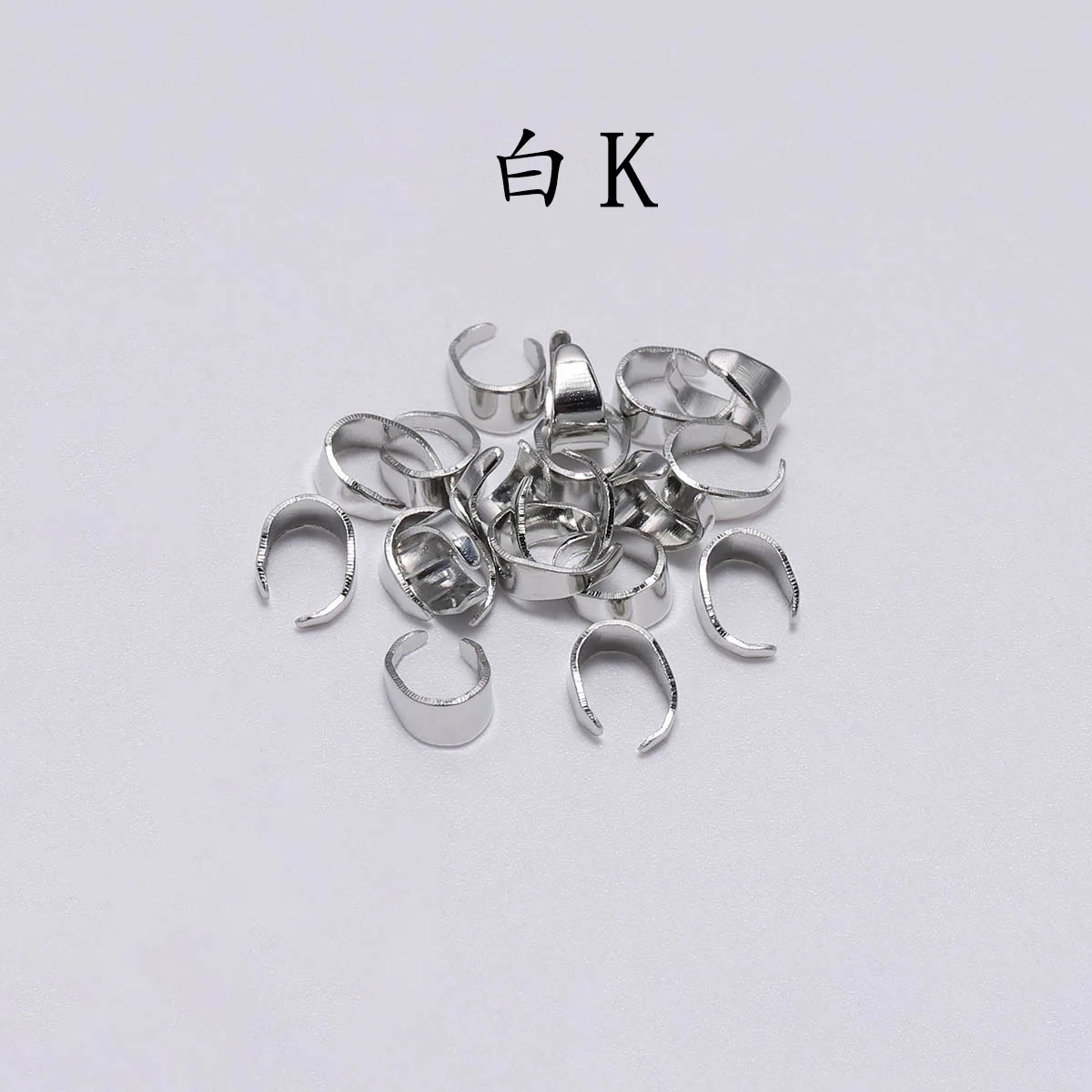 50Pcs/Lot Gold Silver Color Pendant Pinch Bail Clasps Necklace Hooks Clips Connector For DIY Jewelry Making Findings image 6