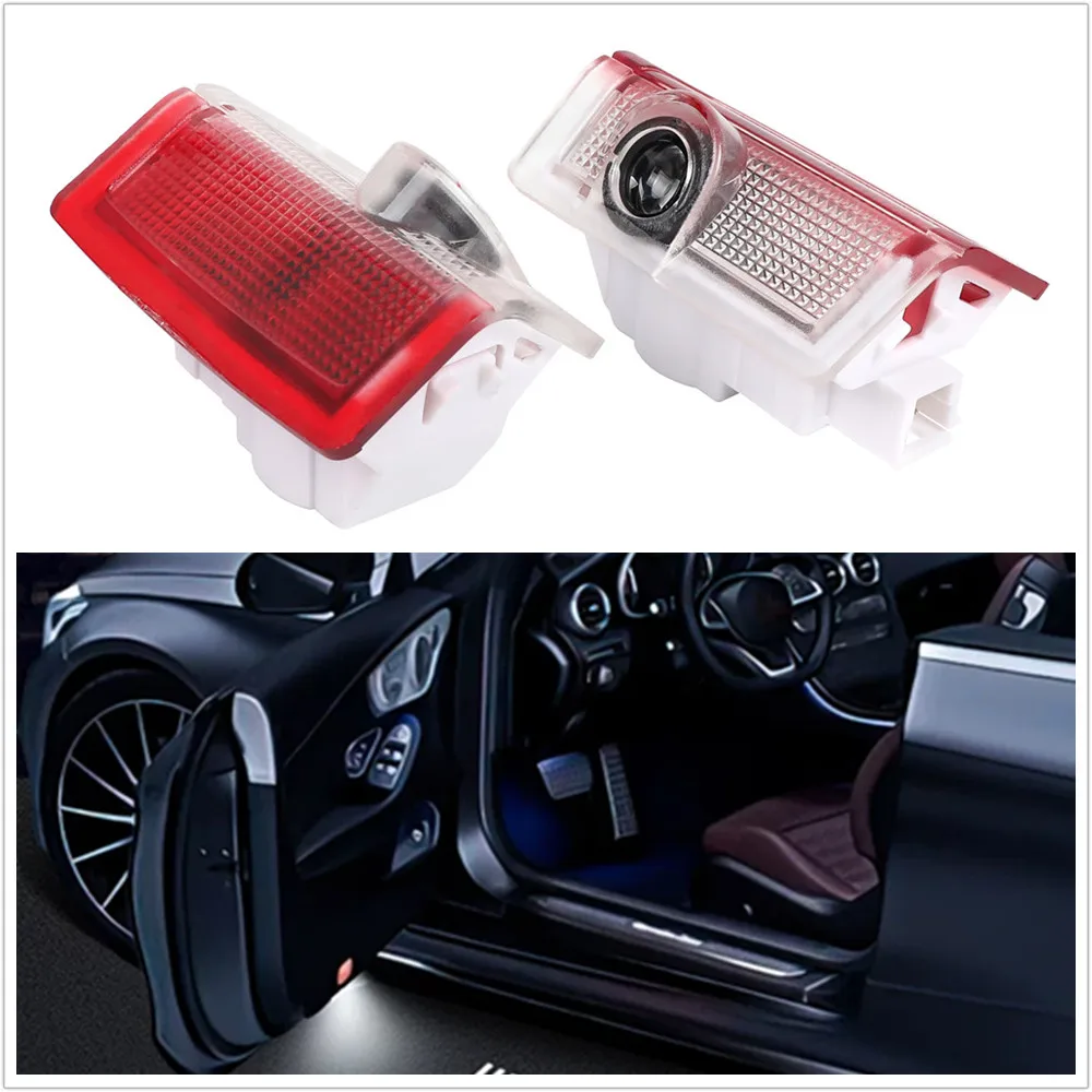 

2X новый светодиодный предупредительный тень для дверей автомобиля, аксессуары для Mercedes Benz W213 W166 W167 W176 W177 W246 W212 W205 E300 C300