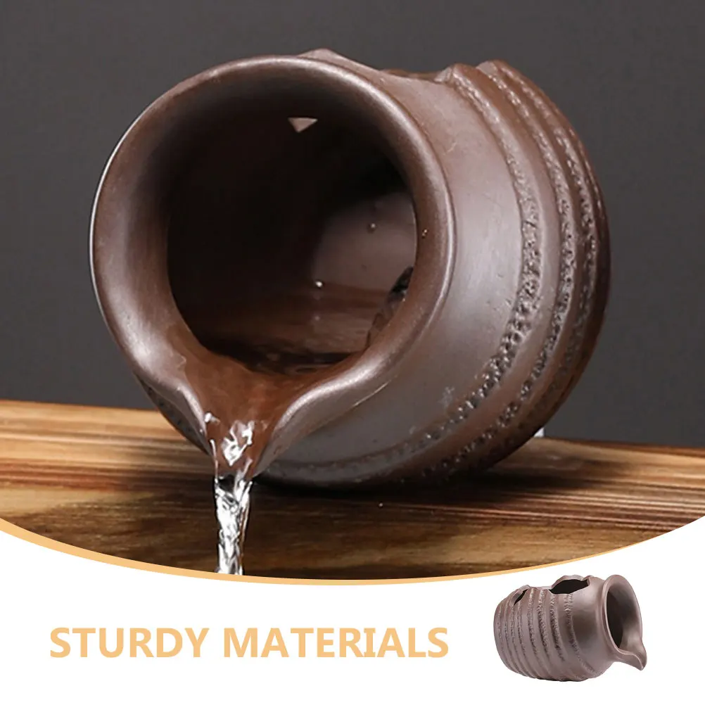 جرة نافورة متداولة لحديقة الفناء، ميزة المناظر الطبيعية لشلال السيراميك المزخرف، عنصر المياه الداخلي في الهواء الطلق