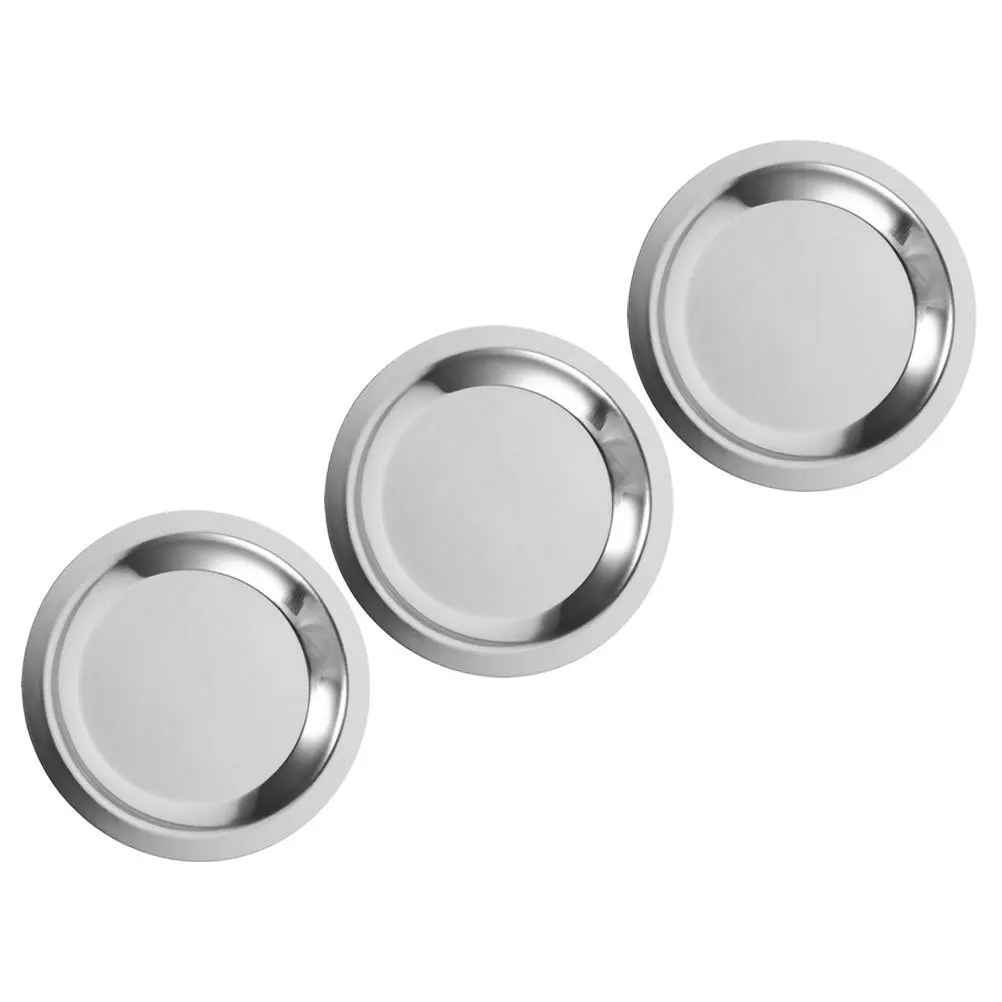 

3pcs Wine Bottle Coaster Stainless Steel Heat-Resistant Non-Slip Washable Round Household Dining Table Pad For Wine Tea Cup