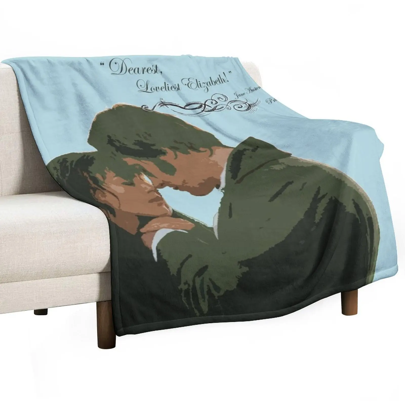 Pride and Prejudice_Dearest Loveliest Elizabeth. Throw Blanket Warm Hairys Custom Flannel Blankets