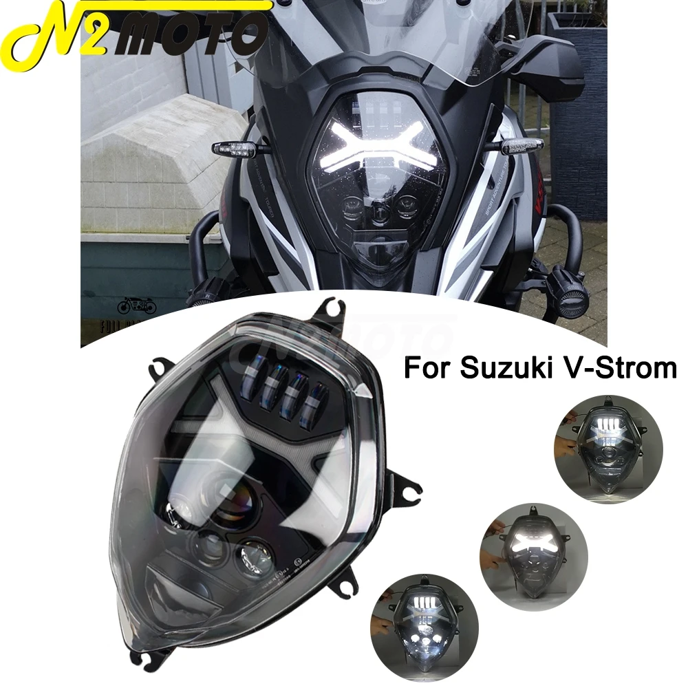 

LED Headlight Head Lamp with Halo DRL High Low Beam Head Light Assembly E9 Emark For Suzuki V-STROM DL650 DL1000 DL 650 DL 1000