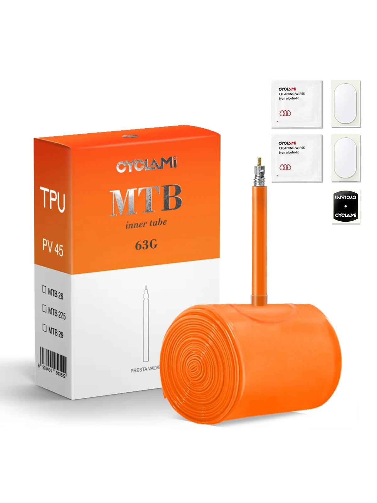 AliExpress CYCLAMI Ultralight Bike Inner Tube 26 27.5 29 Inches MTB Bicycle TPU Material Tire 45mm French Valve Super Light Anti-Oxidation