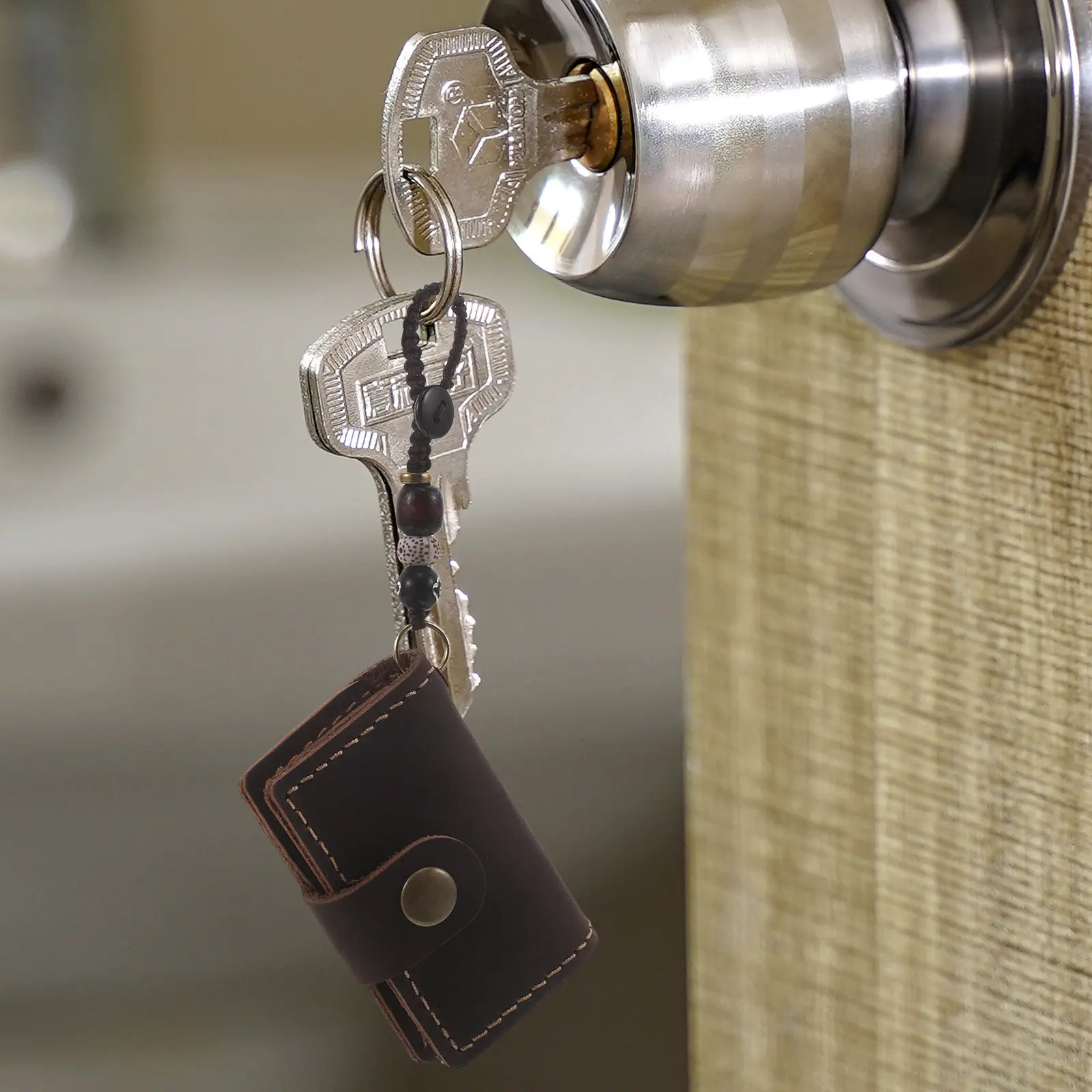 Mini Pocket Notebook Cover Coffee 64 Inner Pages Portable Travel Journal Keychain Phone Charm Small Notepad Backpack