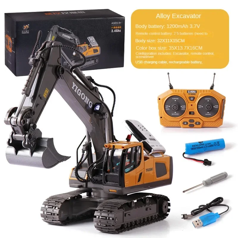 2.4G Rc Crawler Excavator Remote Control Model 1:24 Simulation Boy Children Rc Engineering Vehicle Model Toy  Boys Birthday Gift