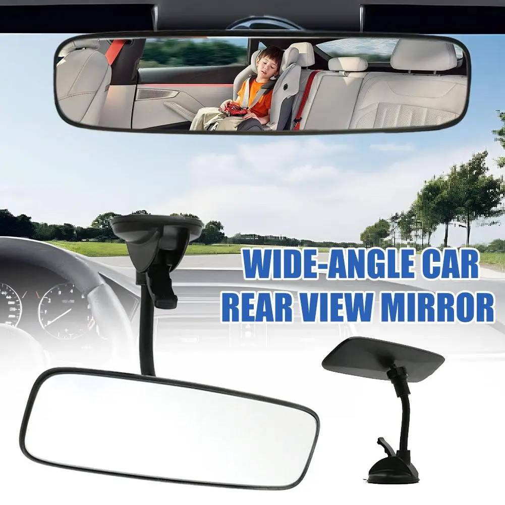 

Wide-Angle Car Rear View Mirror Suction Cup Hose Auto Rotatable Rear 360° Car Mirror Interior Mirror Universal Rearview C7U9