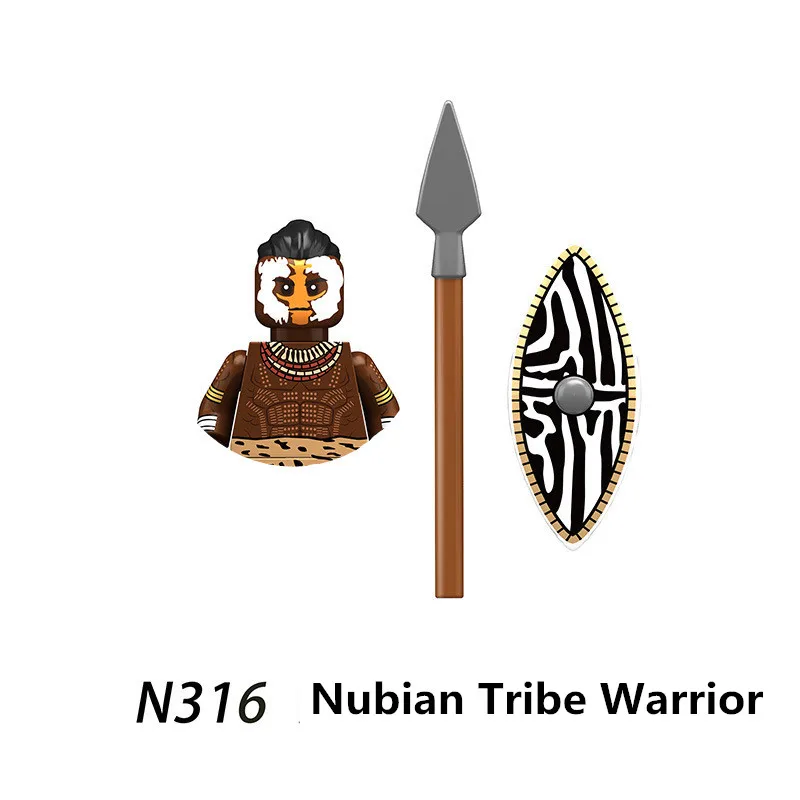 Military Building Block Ancient Egyptian Pharaoh Guard Roman Soldier Warrior Weapon Mini Action Doll Model Brick Kid\'s Toy Gifts