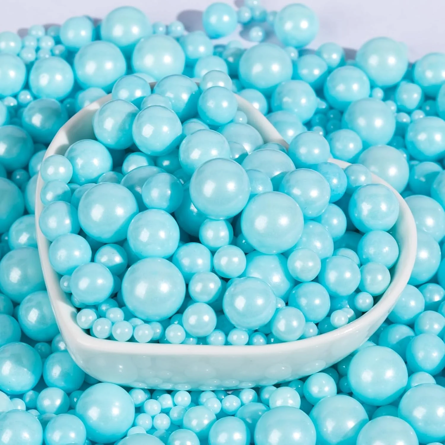 Bunte Perlenstreusel, Kuchendekoration, verschiedene Größen zum Backen von Kuchen, Cupcakes, Keksen – Muttertags- und Geburtstagsparty-Zubehör, 130 g/4,58 Unzen – Detail 4