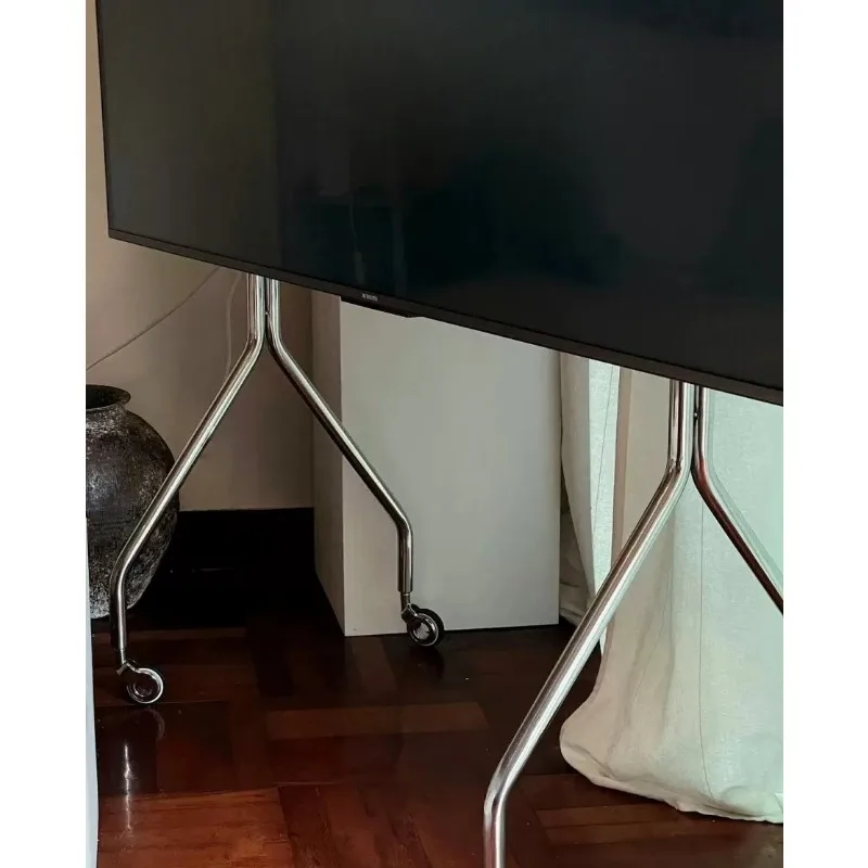 Household TV Floor Stand Living Room Bedroom Stainless Steel Detachable and Simple Hanger