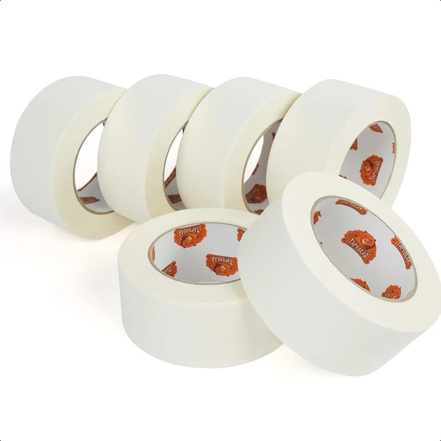 

EcoFriendly Kraft Paper Tape 2Inch x 55Yard White Paper Packing Tape Biodegradable Recyclable Packaging Tape Self Adhesive Box