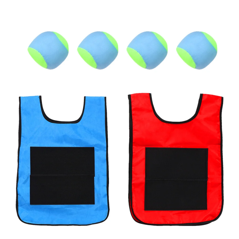 

2Set Kids Sticky Ball Vest Game Parent-Child Interactive Outdoor Indoor Play Set for Family Bonding Hand-Eye Coordination