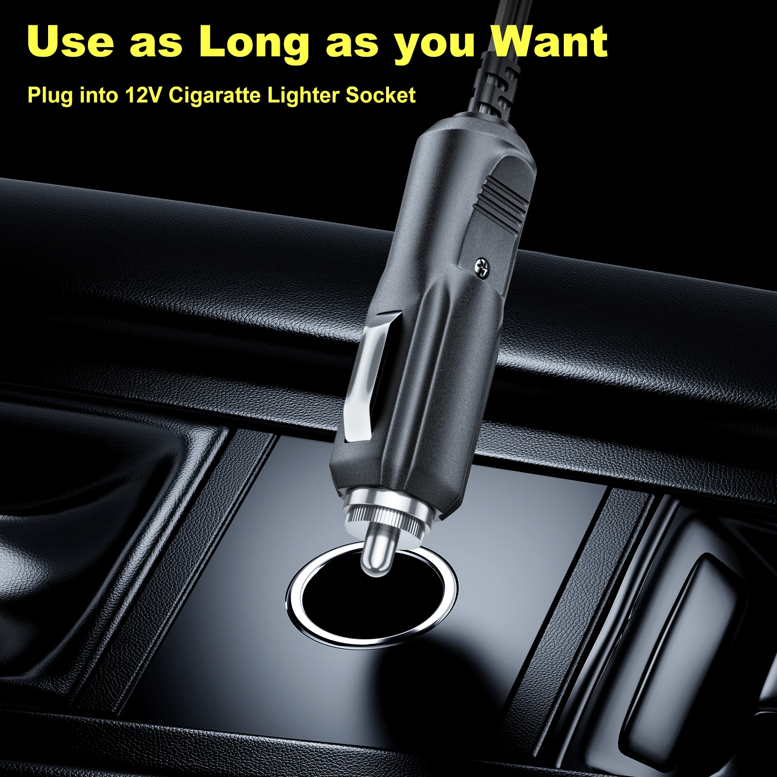 Портативный автомобильный пылесос с мощным всасыванием 8 кПа, шнур 16,4 фута, мощность 12 В постоянного тока для автомобиля, багажника, лодки, внутренние автомобильные аксессуары