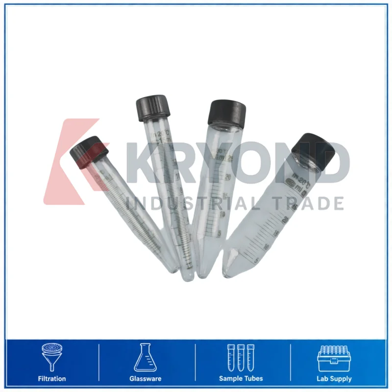 KMD 5pcs Graduated Glass Centrifuge Tube Set Screw Cap Conical Bottom Test Tube for Laboratory 5mL 10mL 15mL 20mL 25mL 30mL 50mL