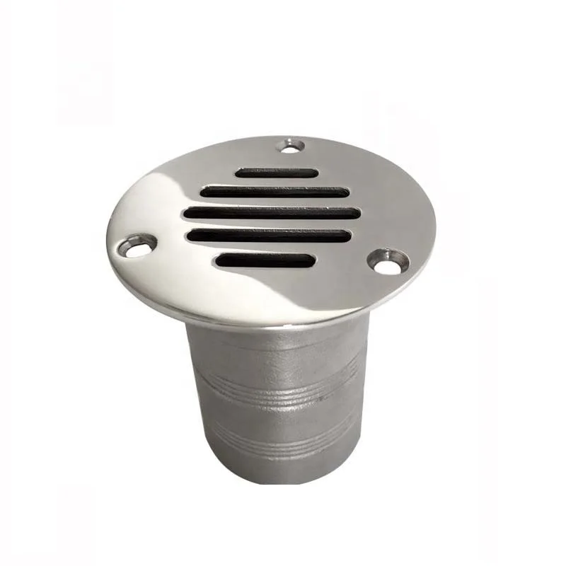 Stainless Steel Floor Drain Outlet 50mm Water Outlet Pipe Bolt Marine Outdoor Rainwater Hopper To Prevent Floor Drain