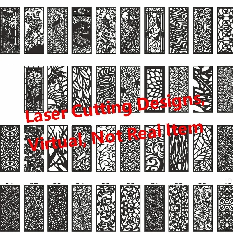 Imagem -03 - Arquivos Dxf Cdr Eps Svg Formatos 2023 Novo Painel Divisor de Sala Estêncil Janela Cnc Laser Corte Cricut Design Decoração Vetor 400 Peças