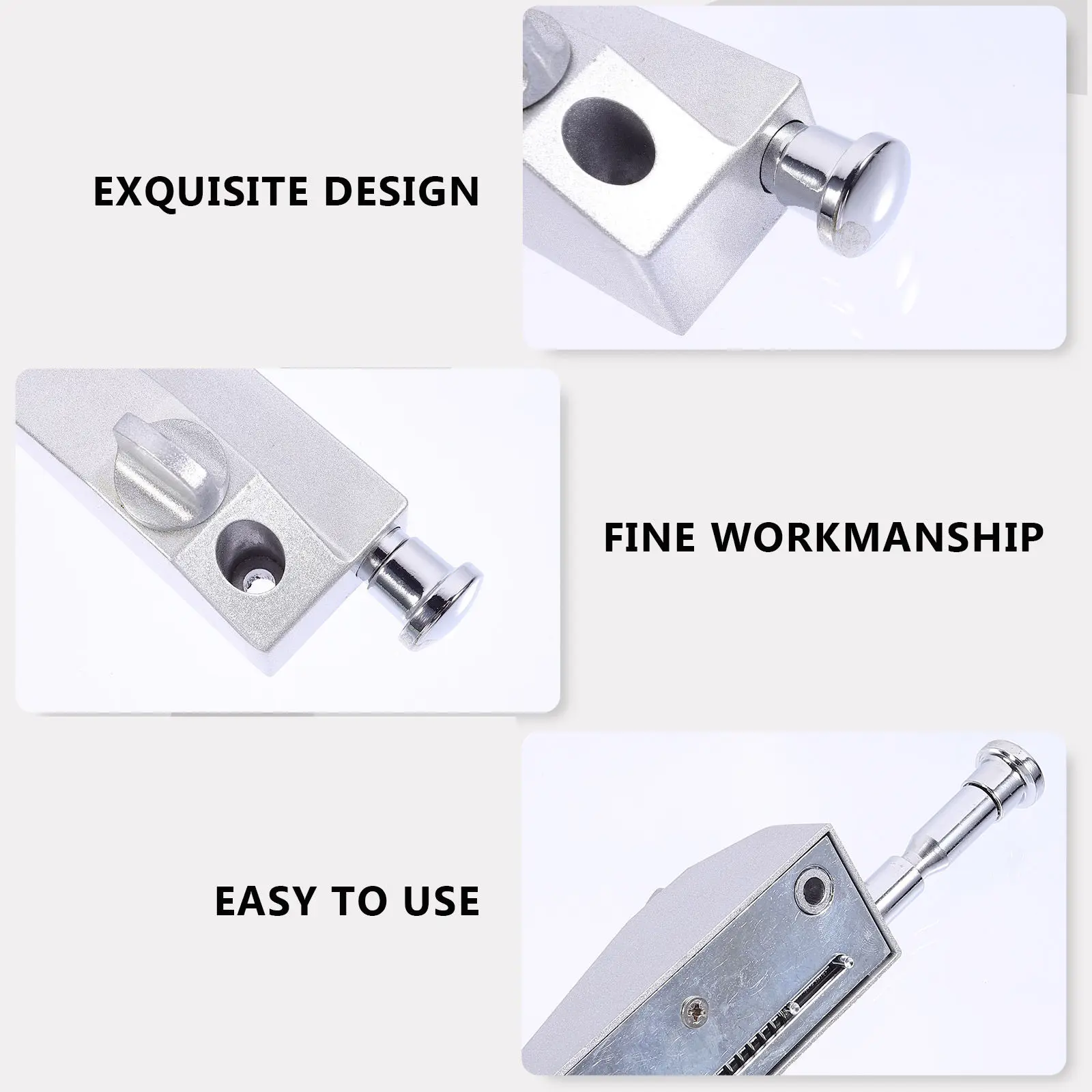 Zinc Alloy Revolving Door Foot Lock Spring Latch Bolt Security Lock for Home Office Garage Smooth Surface No Sharp Edges Easy