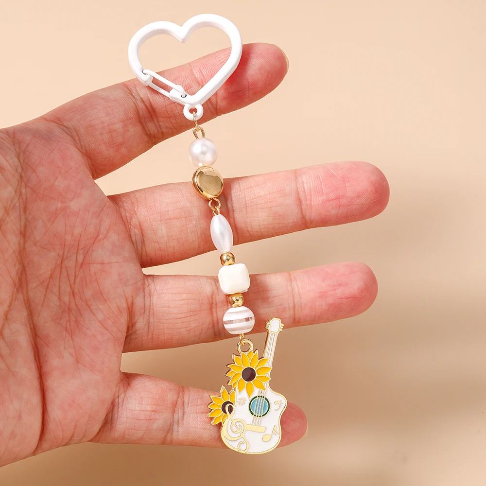 Neuer Musikinstrument-Schlüsselanhänger Violine Schlüsselring Anhänger für Frauen Mädchen Handtaschen-Deko DIY Handgemachter Schlüsselanhänger Geschenke – Detail 9